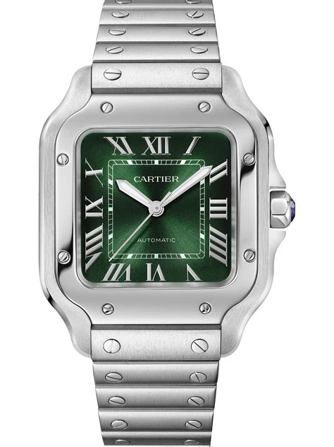 cartier santos medium green|cartier santos medium for sale.